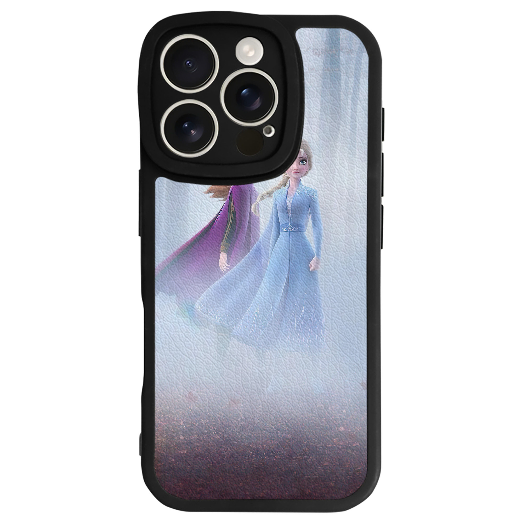 （画像用） アナと雪の女王 アンナ エルサ Frozen Anna Elsa 【iPhone 16シリーズ対応】シリコンスマホケース（レザー調） 材質：シリコン